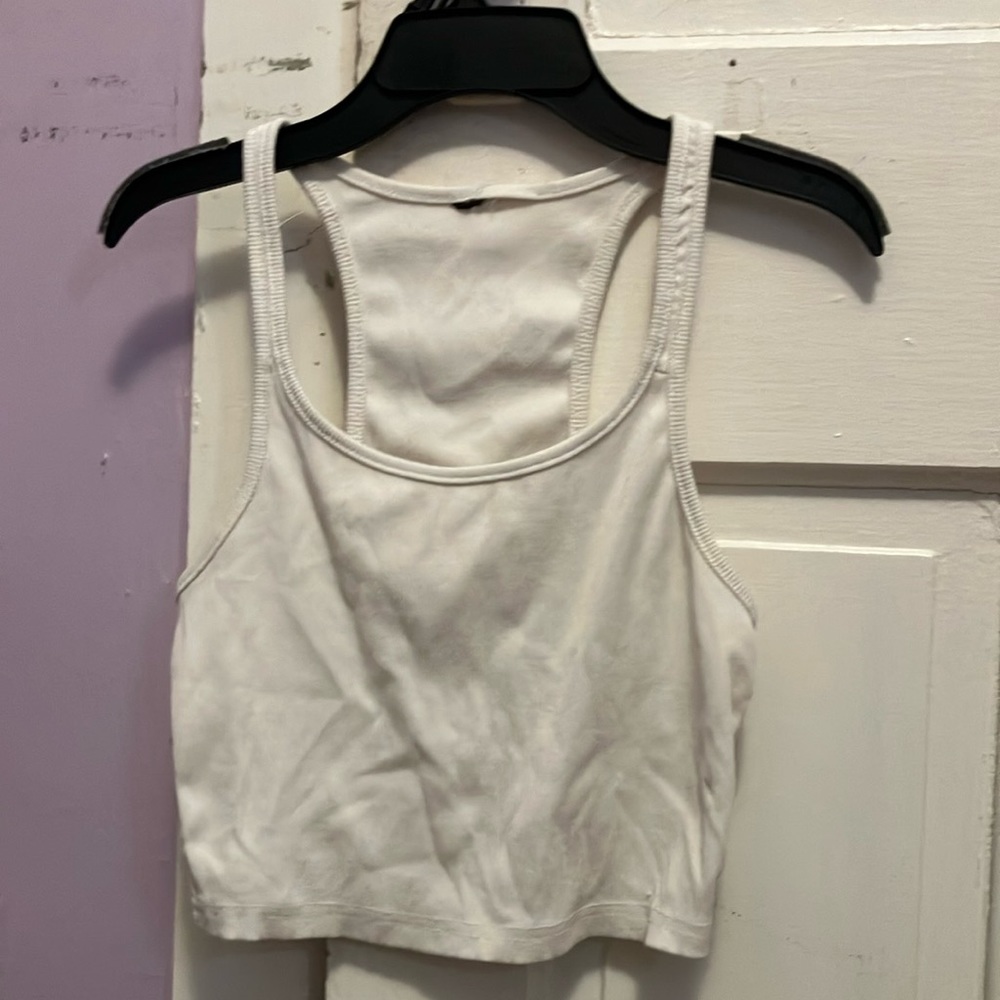 Plane white top strapless